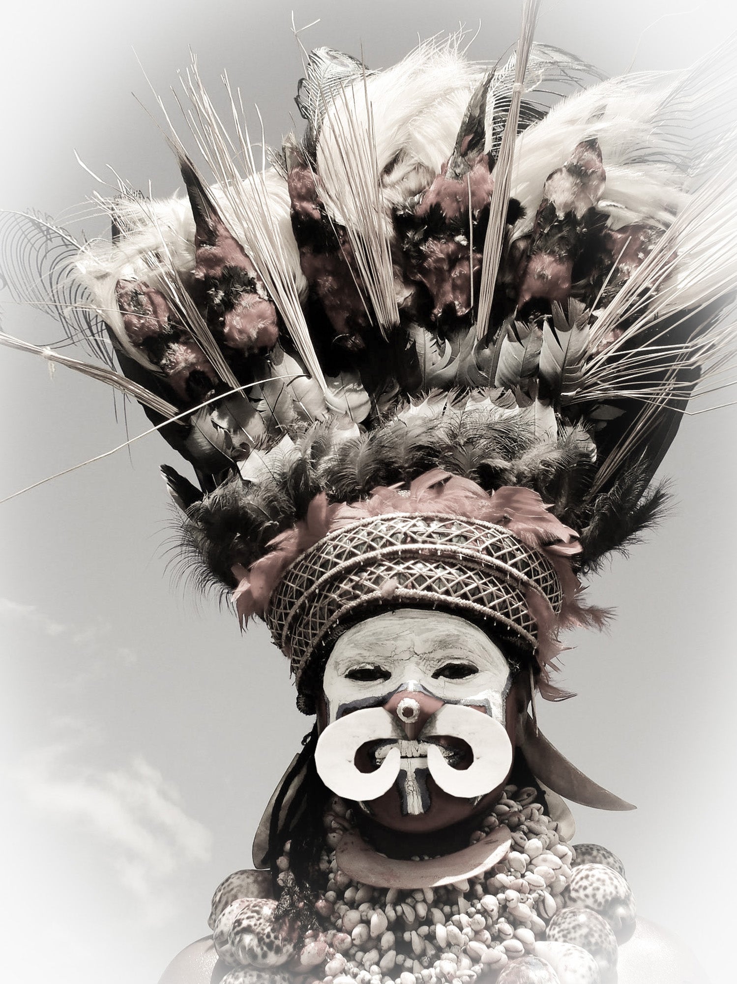 Ensemble de 2 défenses de septum, décorations de nez tribales de Papouasie
